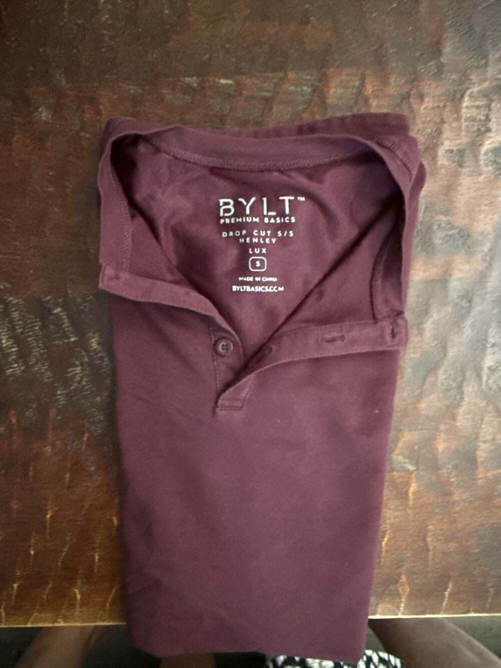 BYLT Premium Basics Drop Cut S/S Lux Henley Shirt